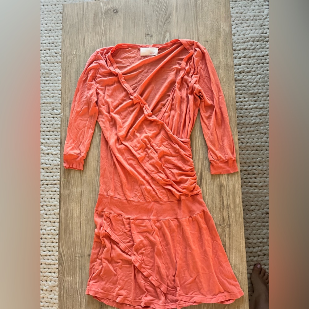 WOO orange coverup dress